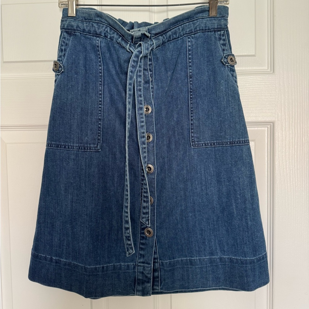 Sundance Jean Knee Length Skirt, Size Small